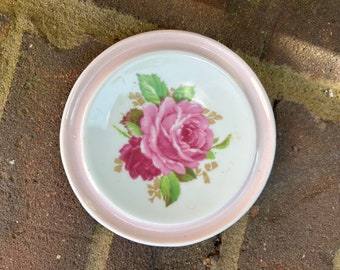 English Rose dish . Rosina dish . English farmhouse . chinoiserie chic . Grandmillenial style . gift for her . rose farmhouse . vintage dish