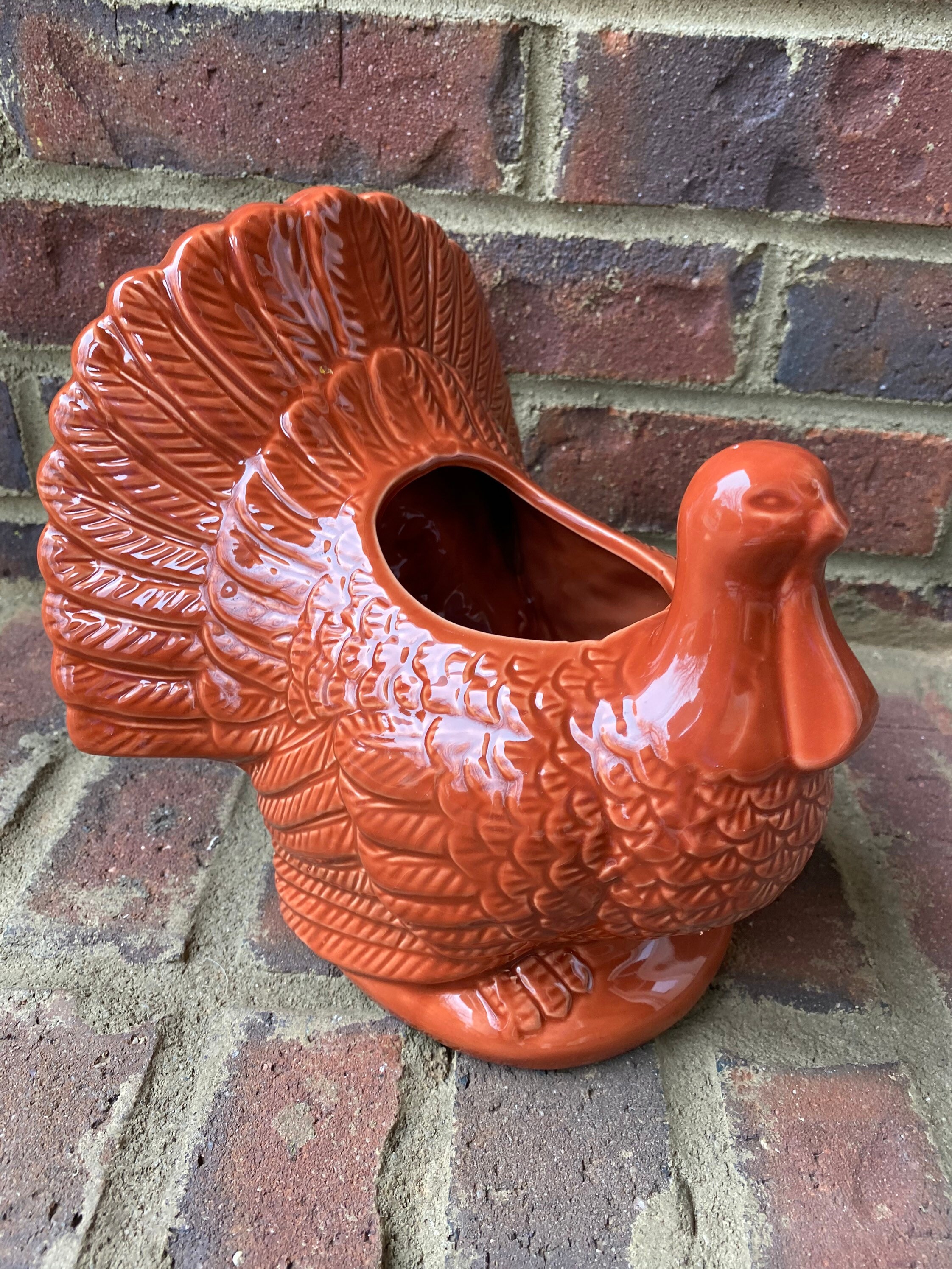 Turkey vase . Turkey planter . Thanksgiving decor . Tom turkey Etsy