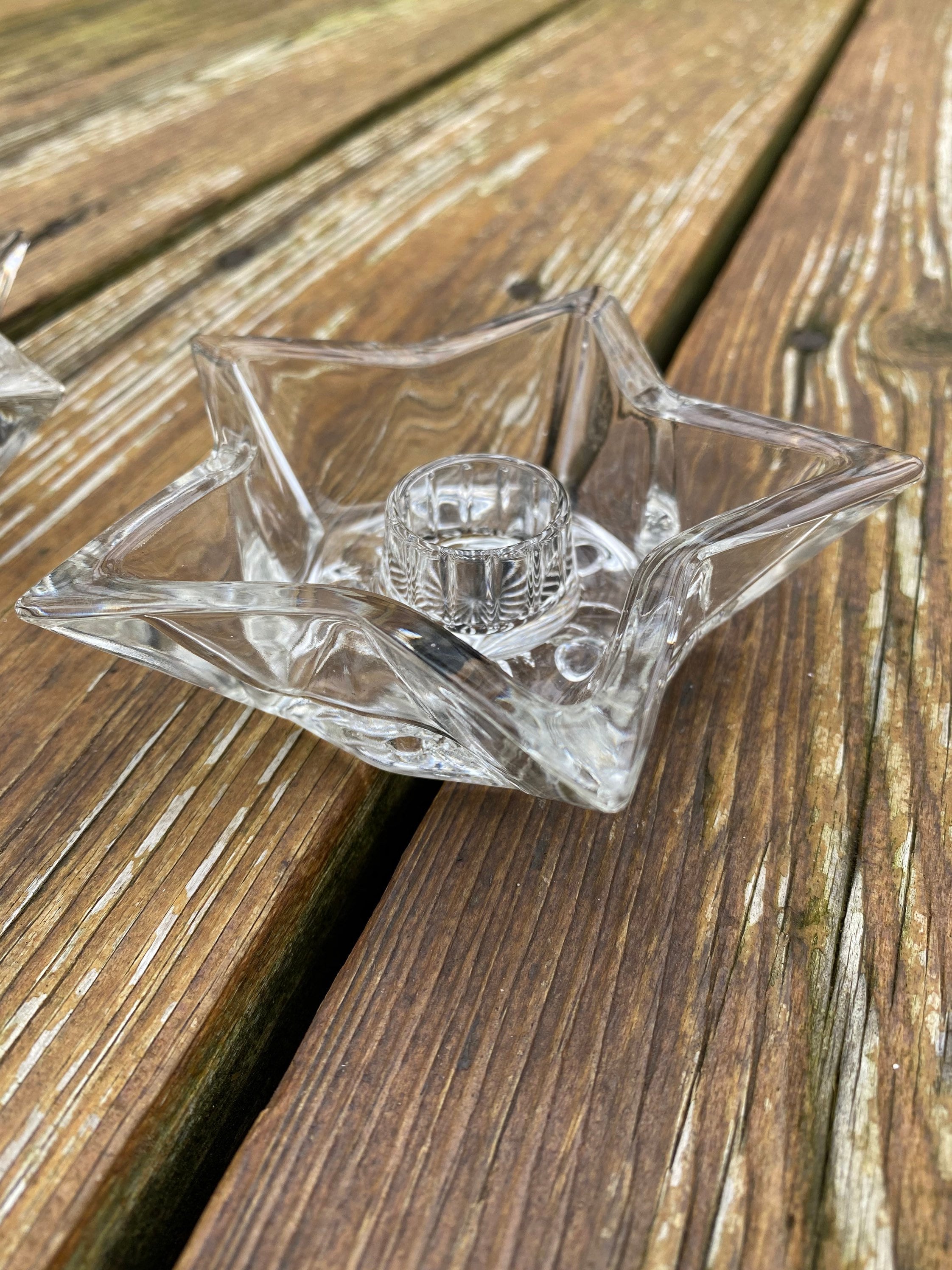 Star Candle Holders . Glass Candle Holders . Gift for Her . Etsy