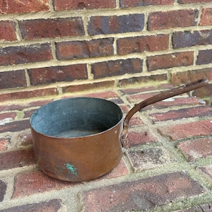 Copper pot . Antique copper pot . Copper farmhouse . Stamped copper . Gift for her . French farmhouse . French copper pot . Paris market