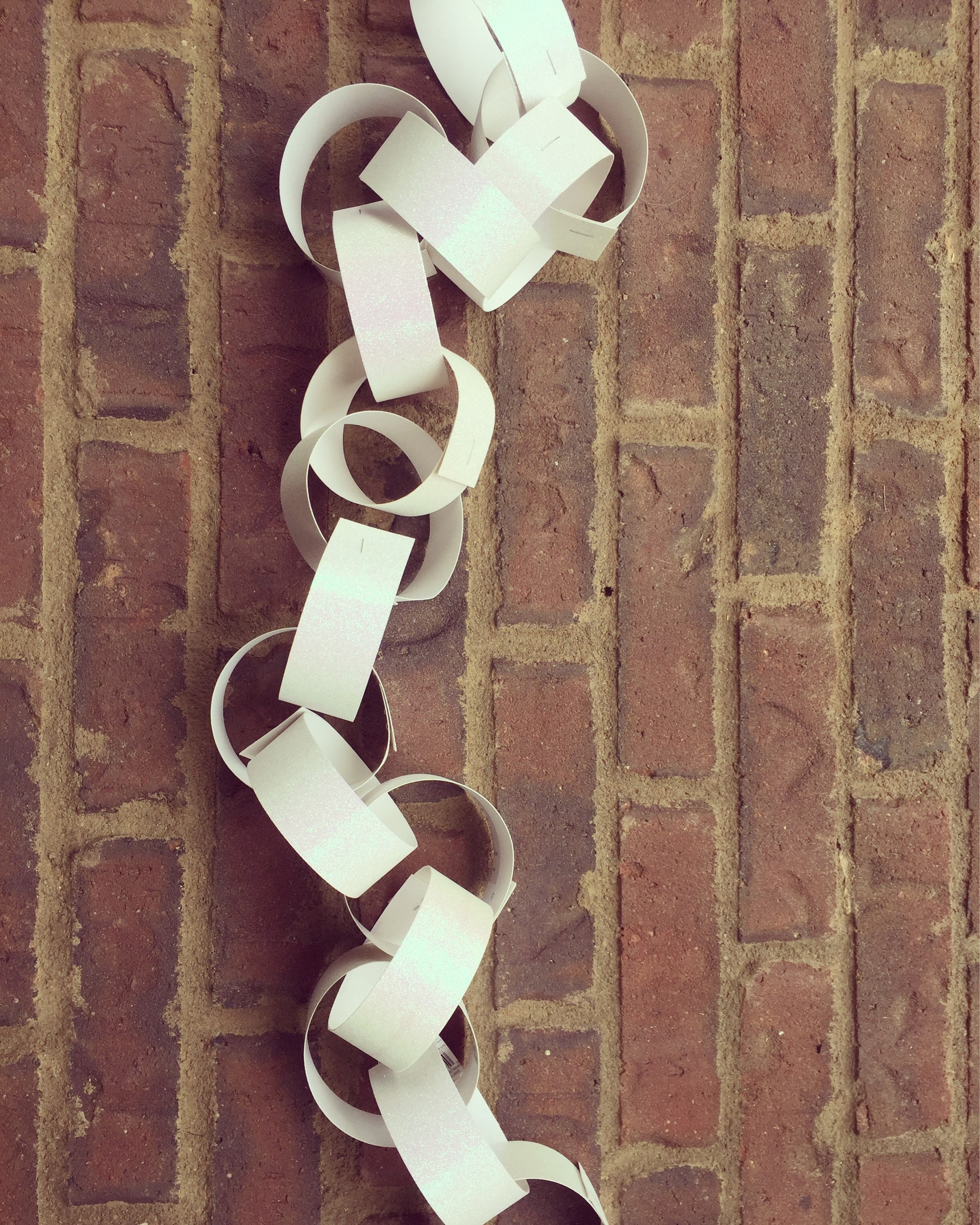 Paper chain . White glitter . Glitter paper chain . Wedding Etsy