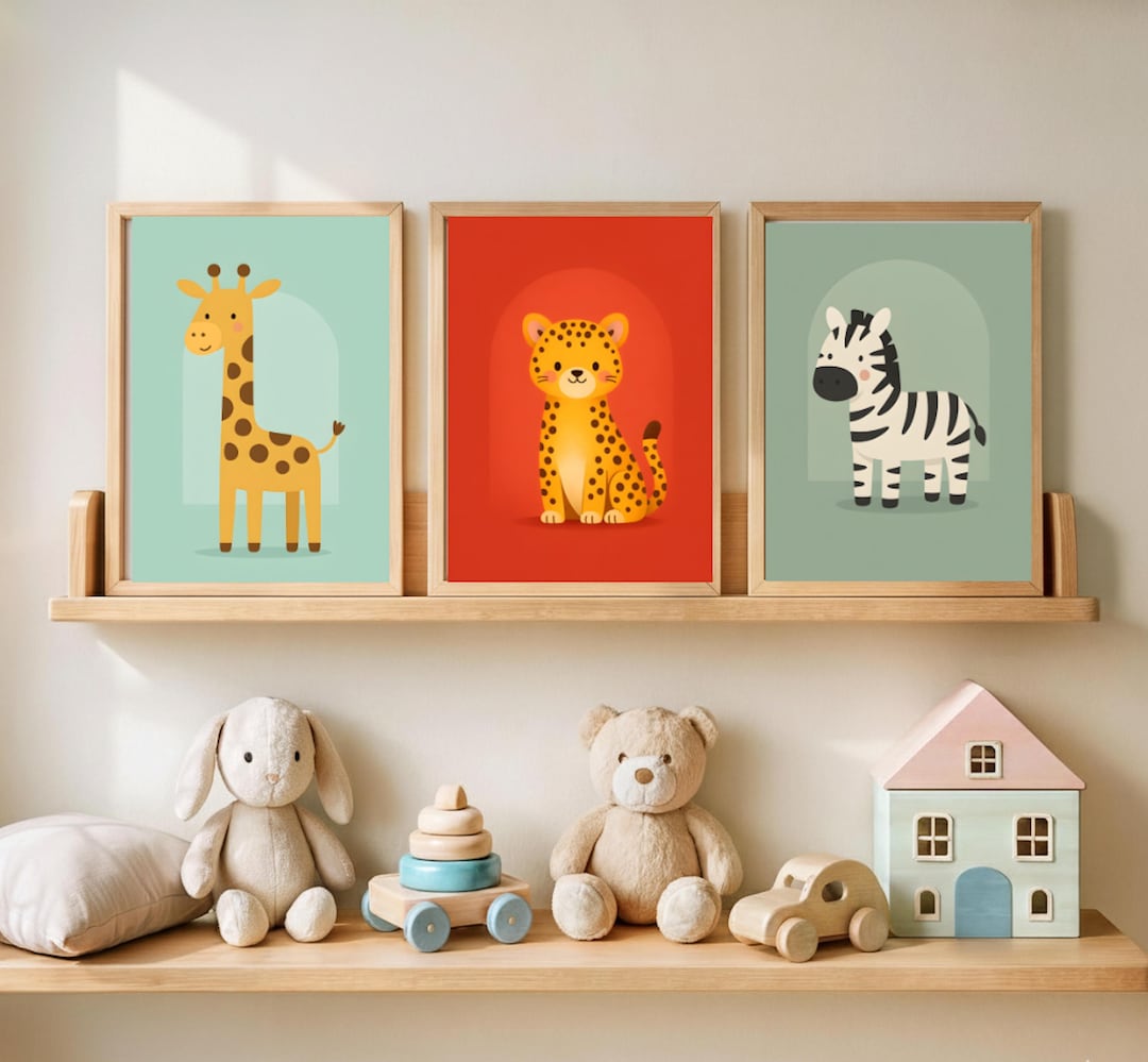 Safari Animal Nursery Prints, Kids Room Decor (digital Download) - Etsy