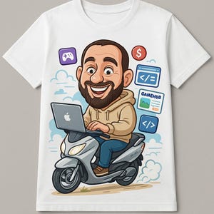 Camiseta de caricatura personalizada: camiseta personalizada con tu cara.