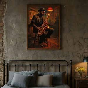 Jazz Wall Art, Digital Jazz Art, Digital Art Print, Digital Wall Art, Printable Wall Art, Musician Artwork