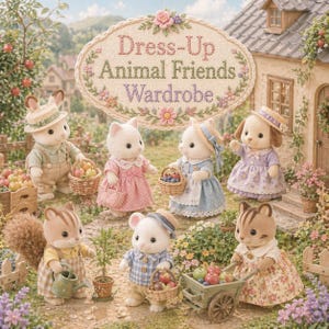 Vestuario para mascotas de Sylvanian Families / Manualidades de costura / Tutorial y patrones en PDF