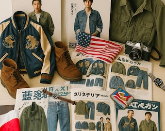 Japanese Americana Culture Archive Books | Military Jackets, Sukajan, Sportswear, Denim, Leather Boots & More | PDF Instant Download