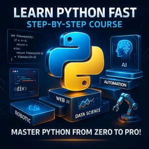 Master Python Programming – Beginner to Pro | Python Bootcamp Course | Step by Step Tutorial | Digital Download
