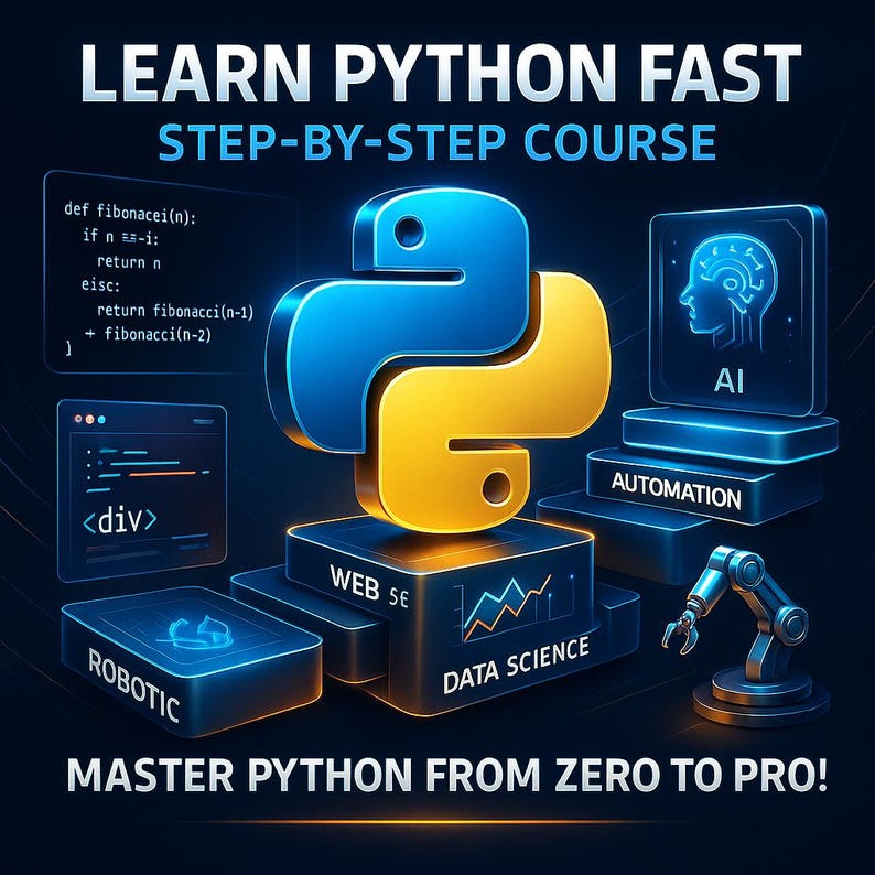 Master Python Programming – Beginner to Pro | Python Bootcamp Course | Step by Step Tutorial | Digital Download by Tangerine Universe image 1