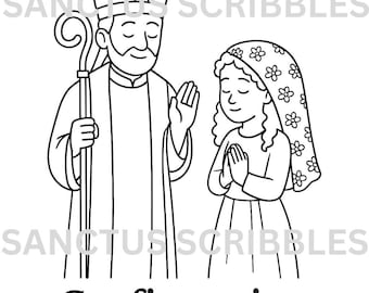 Confirmation Coloring Page | Catholic Sacrament Printable