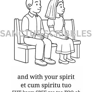 And With Your Spirit Catholic Coloring Page | Latin Mass Printable | Catholic Kids | Learn Latin