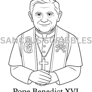 Pope Benedict XVI Coloring Page