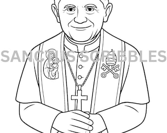 Pope Benedict XVI Coloring Page
