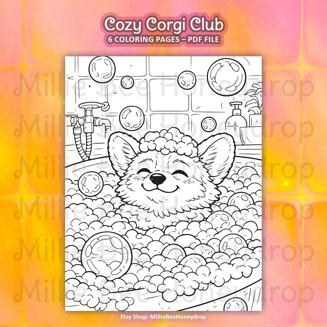 Fresh Look at Corgi Coloring Pages Cozy Slow Life Dog Coloring Book For