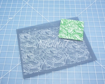 Silk Screen #34 / Zen Leaf / Polymer Clay Silk Screen