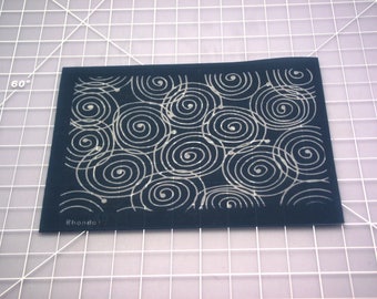 Silk Screen #5 / Circle Swirls Silk Screen / Silk Screen For Polymer Clay