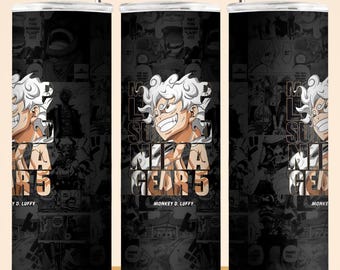 Diseño de sublimación de anime para vasos térmicos / Gear 5 (Descarga digital)