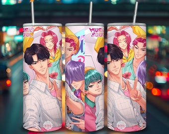 Anime Tumbler Wrap, Music Soul, K-Pop Design (Digital Download)