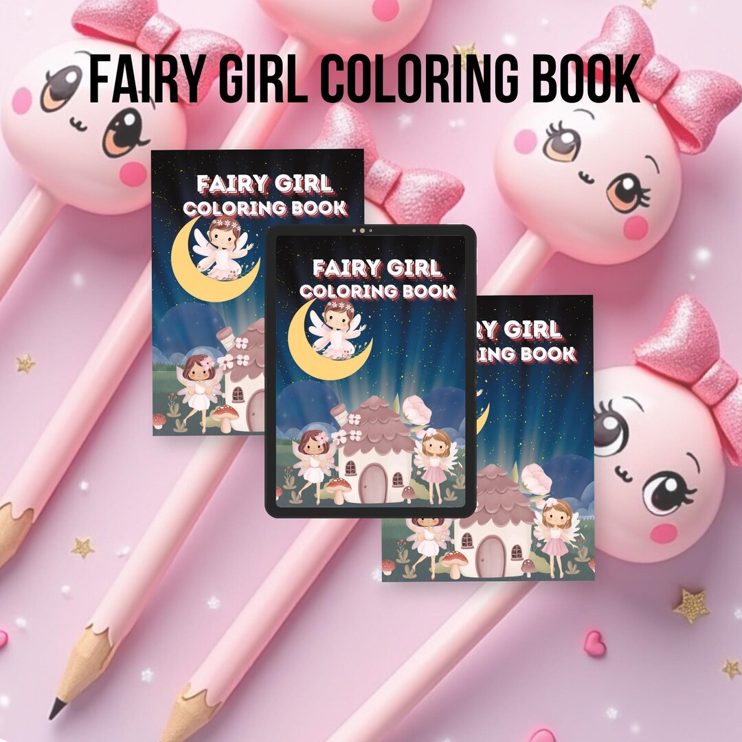 Cute Fairy Coloring Book for Kids | Digital PDF | Magical Printable ...