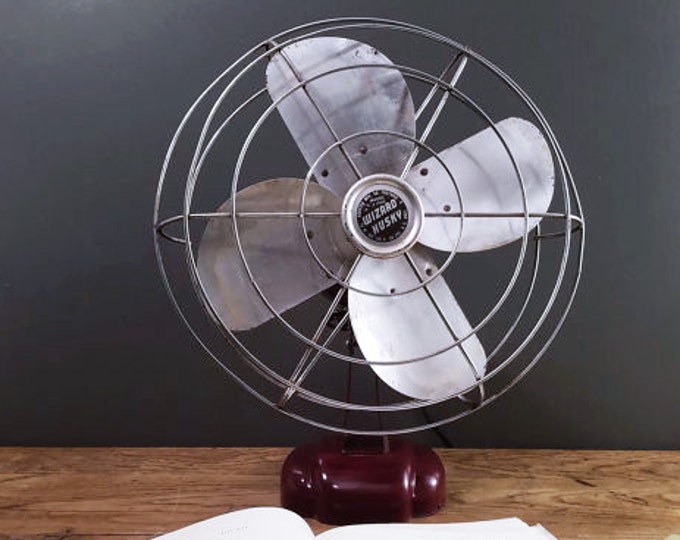 Vintage Fan Wizard Husky Small Desk Top Electric Fan Etsy