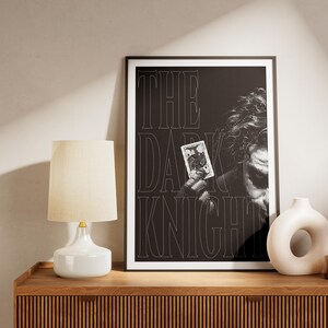 The Dark Knight Poster – Minimalist Silhouette Wall Art, Printable Movie Poster, Stripecore Series, Digital Download (A1-A2-A3-A4)