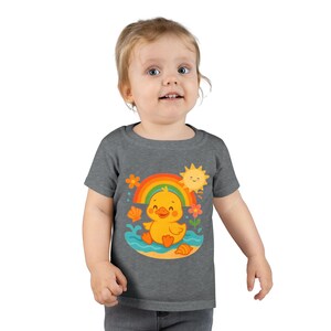 Cute Toddler T-Shirt with Sun and Duck Design, Summer Tee, Kids Gift, Birthday Shirt, Playtime Apparel