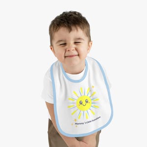 Sunny Smiles Baby Bib, Cute Baby Shower Gift, Mommy&#39;s Little Sunshine, Toddler Bib, Fun Feeding Accessory