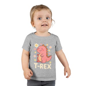 Cute T-Rex Toddler T-Shirt | Adorable Dino Tee for Kids, Perfect Birthday Gift, Playtime Wear, Fun Dinosaur Shirt, Toddler Apparel