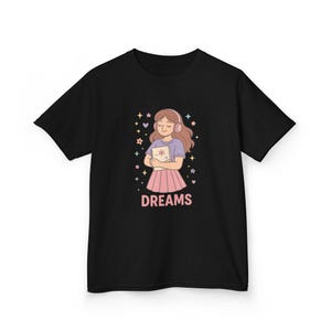 Kids Dreamy Cotton Tee, Cute T-Shirt for Kids, Inspirational Graphic Tee, Everyday Wear, Perfect Gift for Birthdays