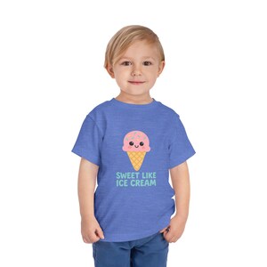 Schattig ijsje voor peuters, kindershirt zoet als ijs, zomershirt peuter, verjaardagscadeau, outfit voor playdate, leuke zomerkleding