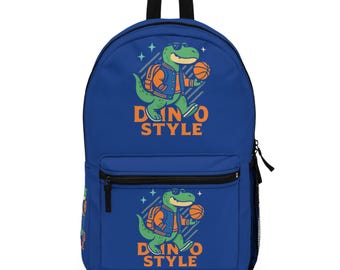 Fun Dino Style Backpack for Kids, Cute School Bag, Dinosaur Lover Gift, Colorful Kids Backpack, Sports-Themed Bag