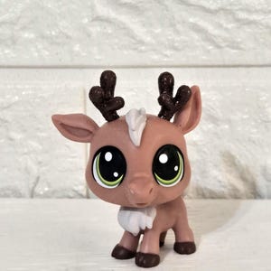 Vintage Littlest Pet Shop Caribou Reindeer Figure Rare LPS Collectible Toy
