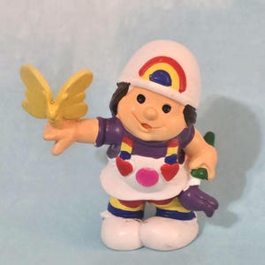 Vintage 1980 Rainbow Kids PVC Figur Painter Girl Regenbogen Brite