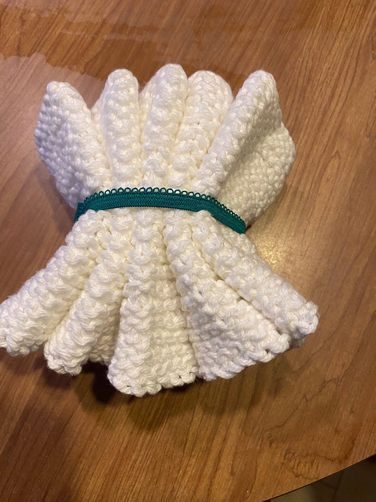 White Cotton Dish Cloths, 100 White Cotton Dishcloths, Set of 5 White