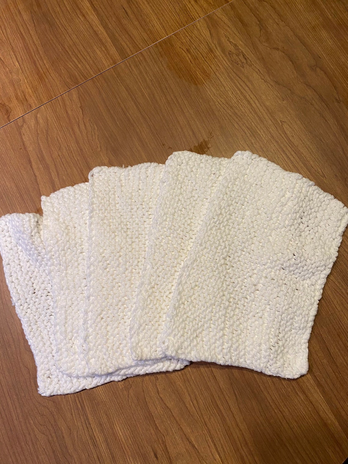 White Cotton Dish Cloths, 100 White Cotton Dishcloths, Set of 5 White