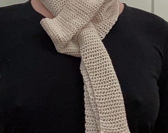 100% cotton scarf beige