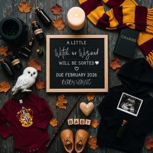 Wizard Digital Pregnancy Announcement, Magical Baby Announcement, Social Media Reveal, Little Wizard Baby on the Way, Gender Reveal Template