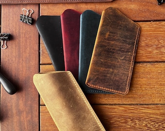 Personalized Leather Glasses Case: Handmade Minimalist