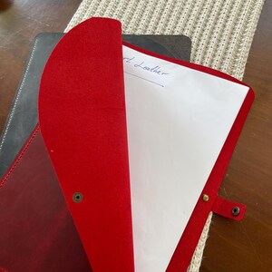 A4 Leather Document Holder, Handmade Leather Portfolio, Personalized File Folder