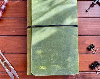 Personalized Leather Notebook/Book Cover: Multiple Ledgers Handmade A5 Journal