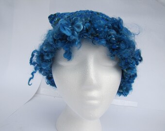 冬用帽子、女性用冬用帽子、子供用冬用帽子、青い帽子、女性用青い帽子