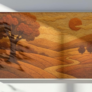 Paisaje en naranja PNG Fondo natural con textura rica para impresiones, carteles, pegatinas, bricolaje 300 x 200 mm 3:2