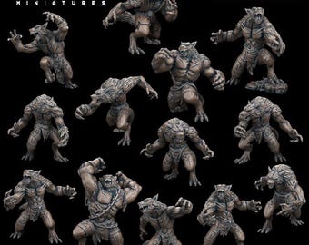 Miniaturas de la Maldición de Strahd - Lote de hombre lobo