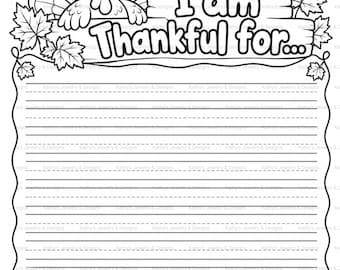 Skrivuppmaning för Thanksgiving för förskoleklass - årskurs 3
