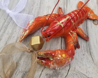 Lobster Christmas Ornament - Coastal Christmas