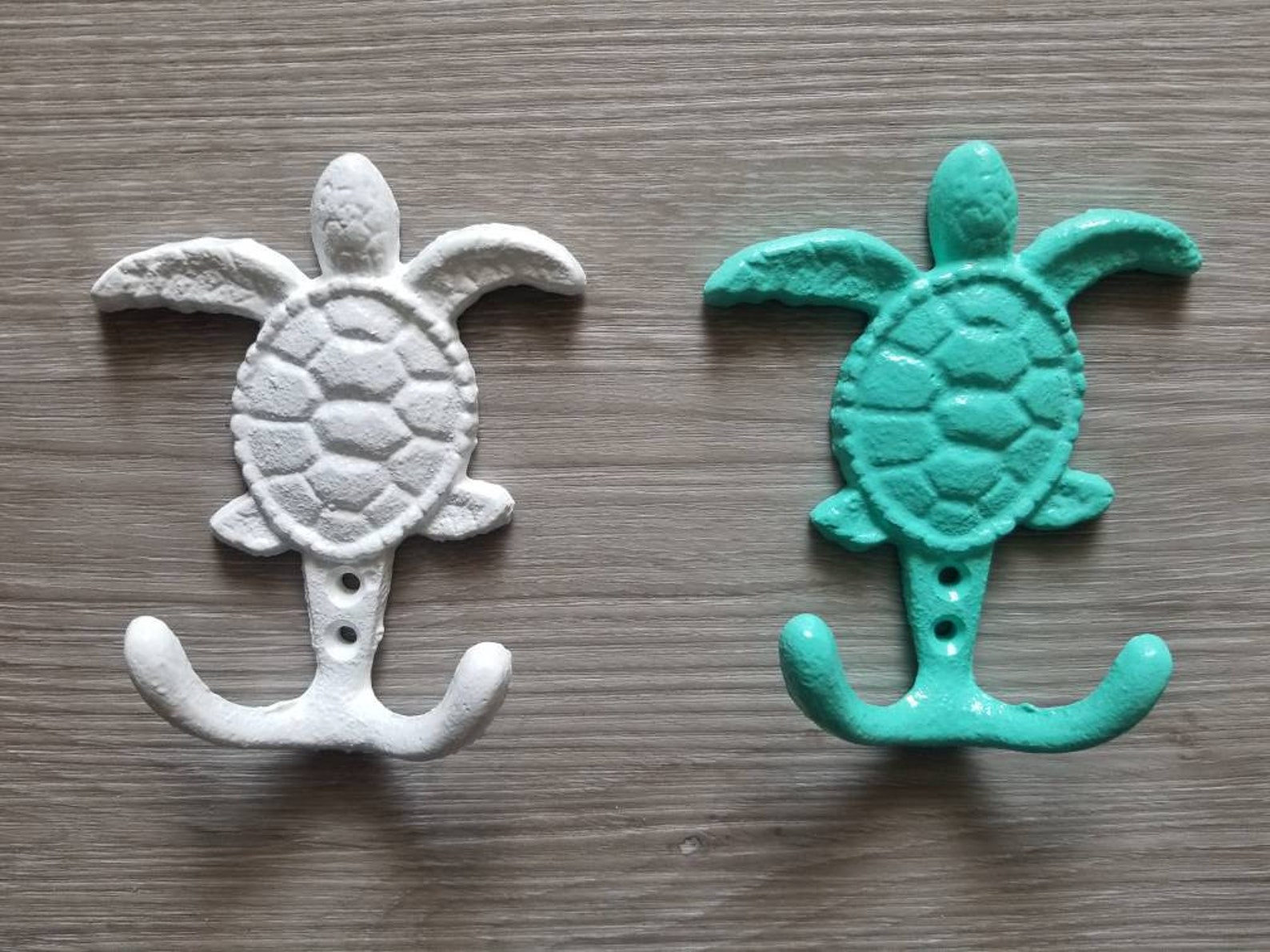 Sea Turtle Wall Hook Cast Iron Sea Turtle Beach Decor Etsy