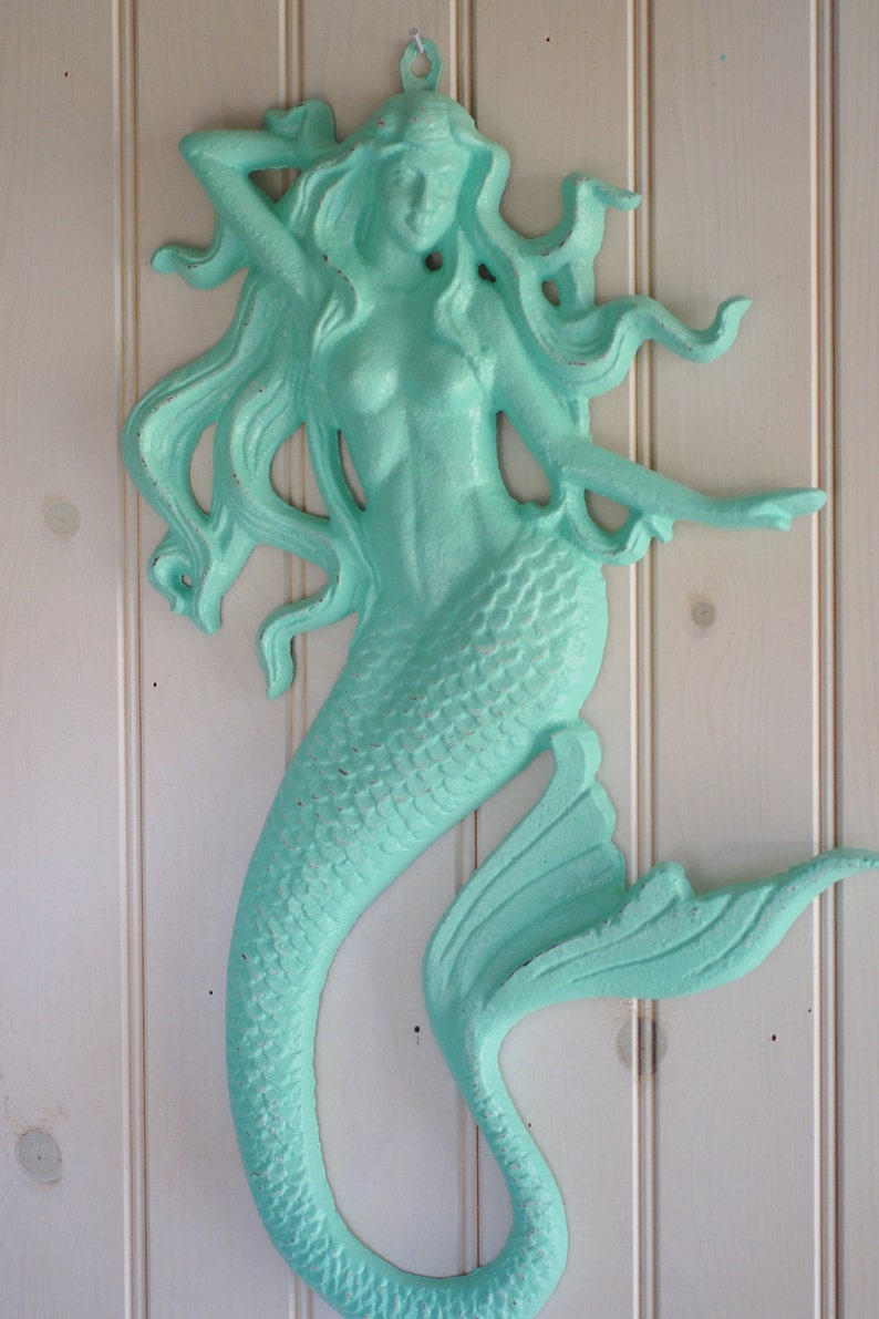 Mermaid Wall Decor Little Mermaid Mermaid Style Coastal Etsy