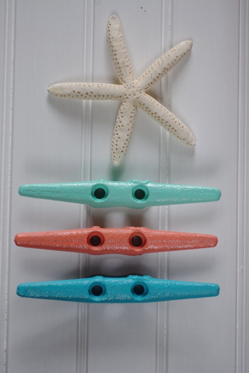 Beach Decor Colorful Boat Cleat Wall Hook Etsy