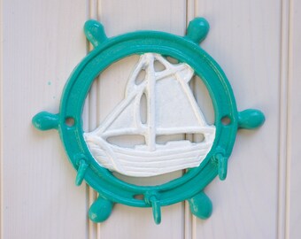 Nautische Schlüsselleiste - Schiff Schlüsselring - Wand Schlüsselhalter