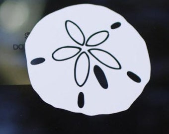 Sand Dollar Vinyl Decal - Beach Decal - Shell Decal - Car Decal