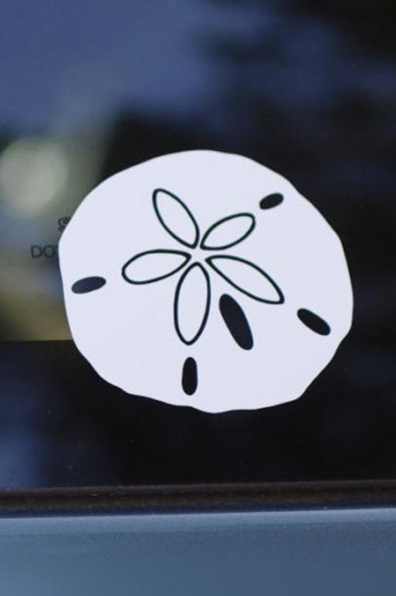 Sand Dollar Vinyl Decal - Beach Decal - Shell Decal - Car Decal